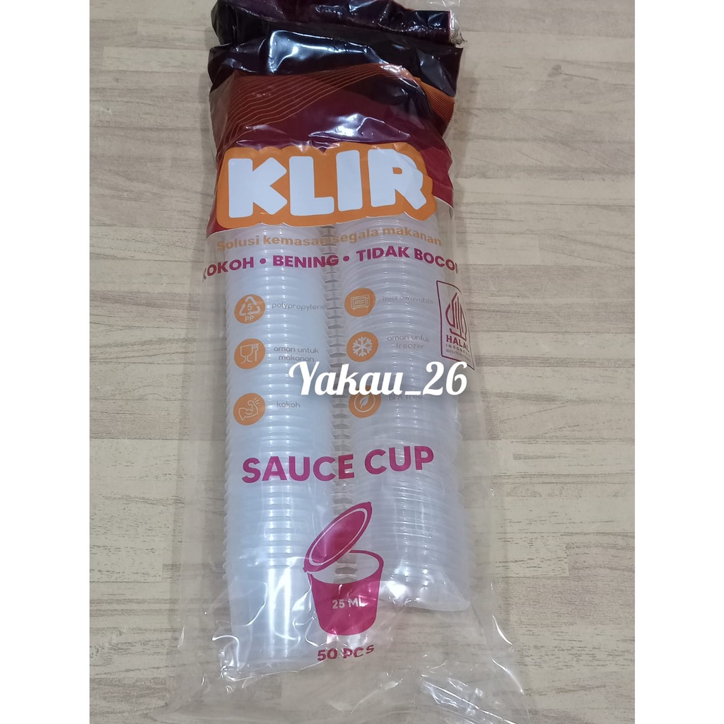 Thinwall cup klir saos /sauce cup 25ML isi 50 pcs