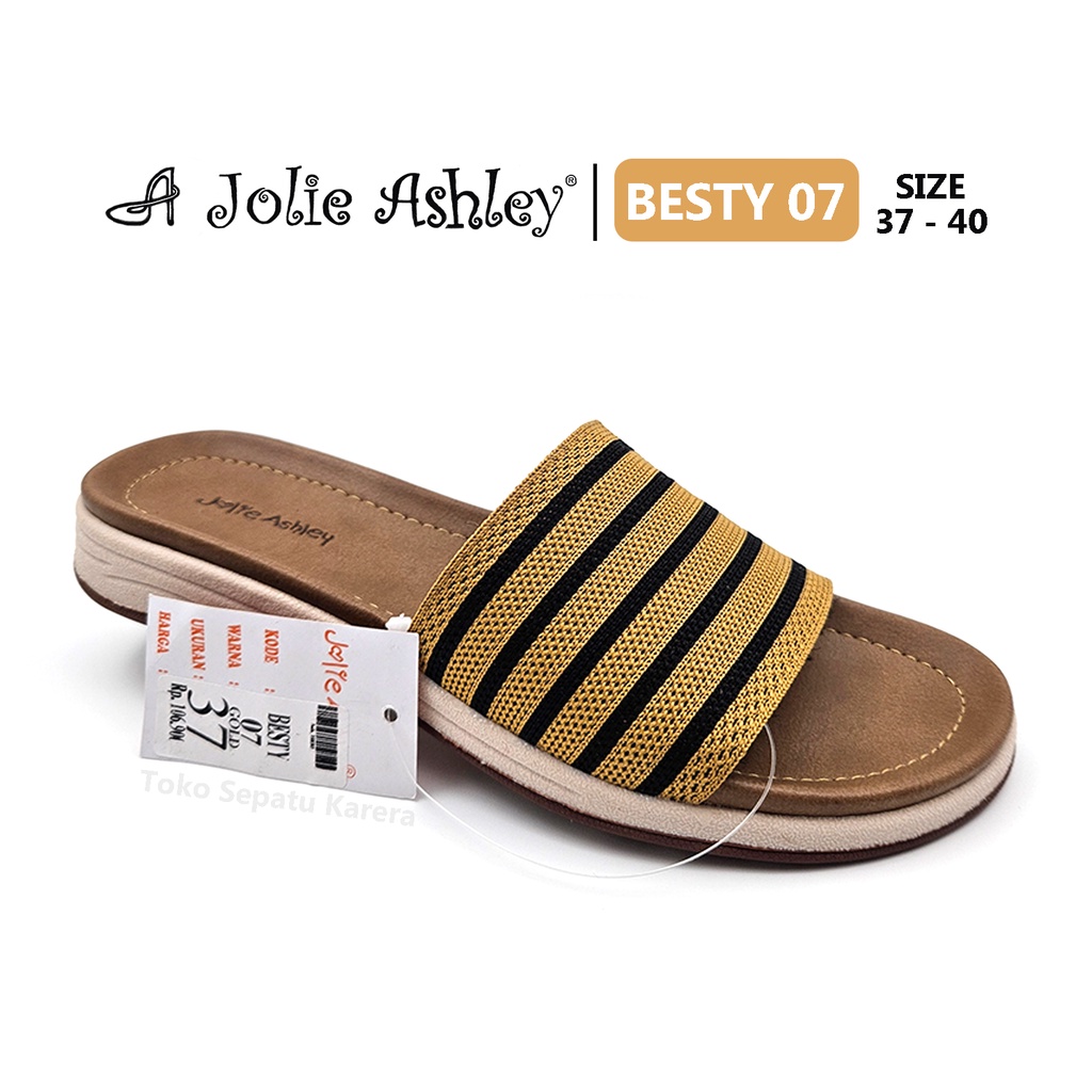 Sandal Anak Remaja Perempuan – Sandal Wanita Dewasa – JOLIE ASHLEY – BESTY 07 – Size 37-40 – Slip On