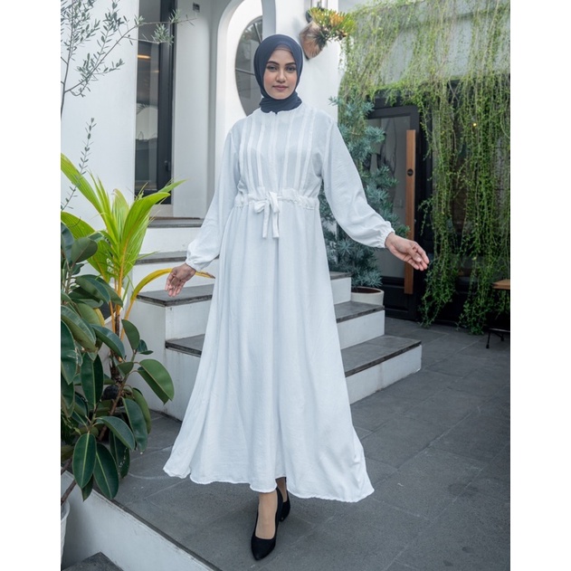 JOSHIN Amira Long Dress Gamis - Dress Wanita Crinkle Hijab Friendly