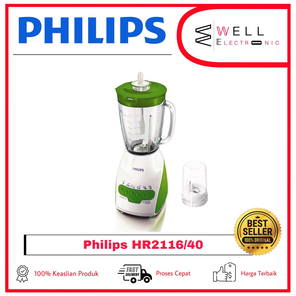 PHILIPS BLENDER KACA/GLASS JAR 2L HR2116/00 HR2116/30 HR2116/40 HR2116/60 HR 2116