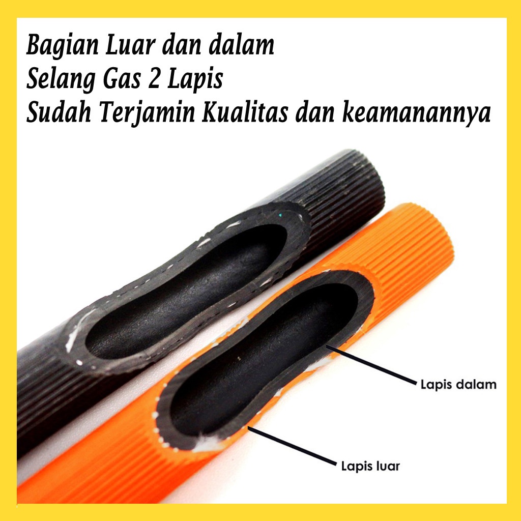 SELANG KOMPOR GAS LPG 2 LAPIS 1 ROL 1.8 METER STANDAR SNI TAHAN LAMA ANTI BOCOR PERLENGKAPAN DAPUR COD