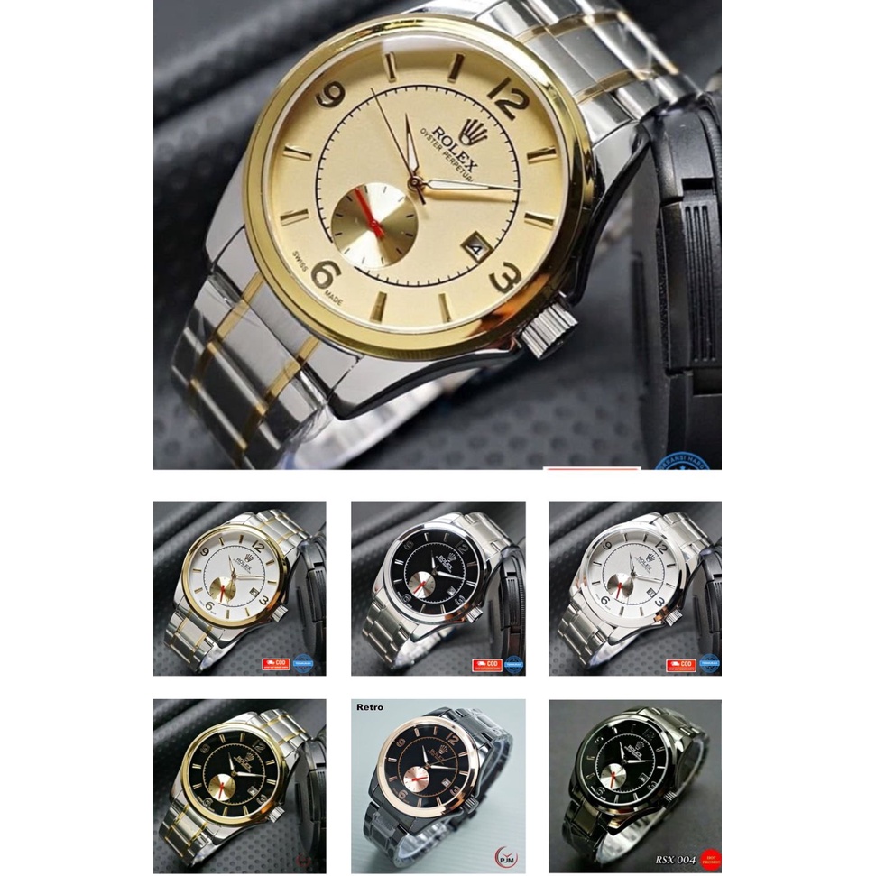 PROMO JAM TANGAN  MURAH PRIA ROLEK 6693 STAINLES TERKEREN FULL SET