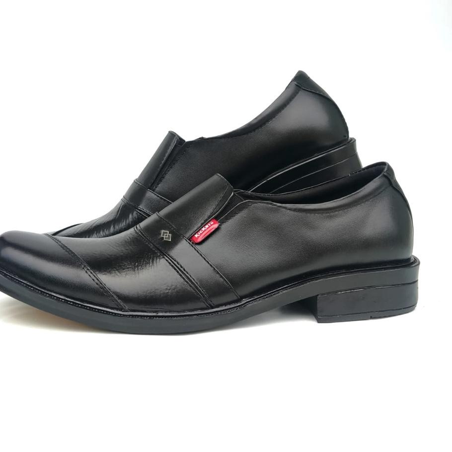 ◘ Sepatu pantofel pria kickers kulit asli ➱