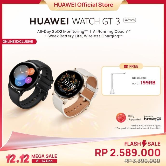 [Dijual] [Promo Special] Huawei Watch Gt 3 42Mm Smartwatch Bubble.Beep