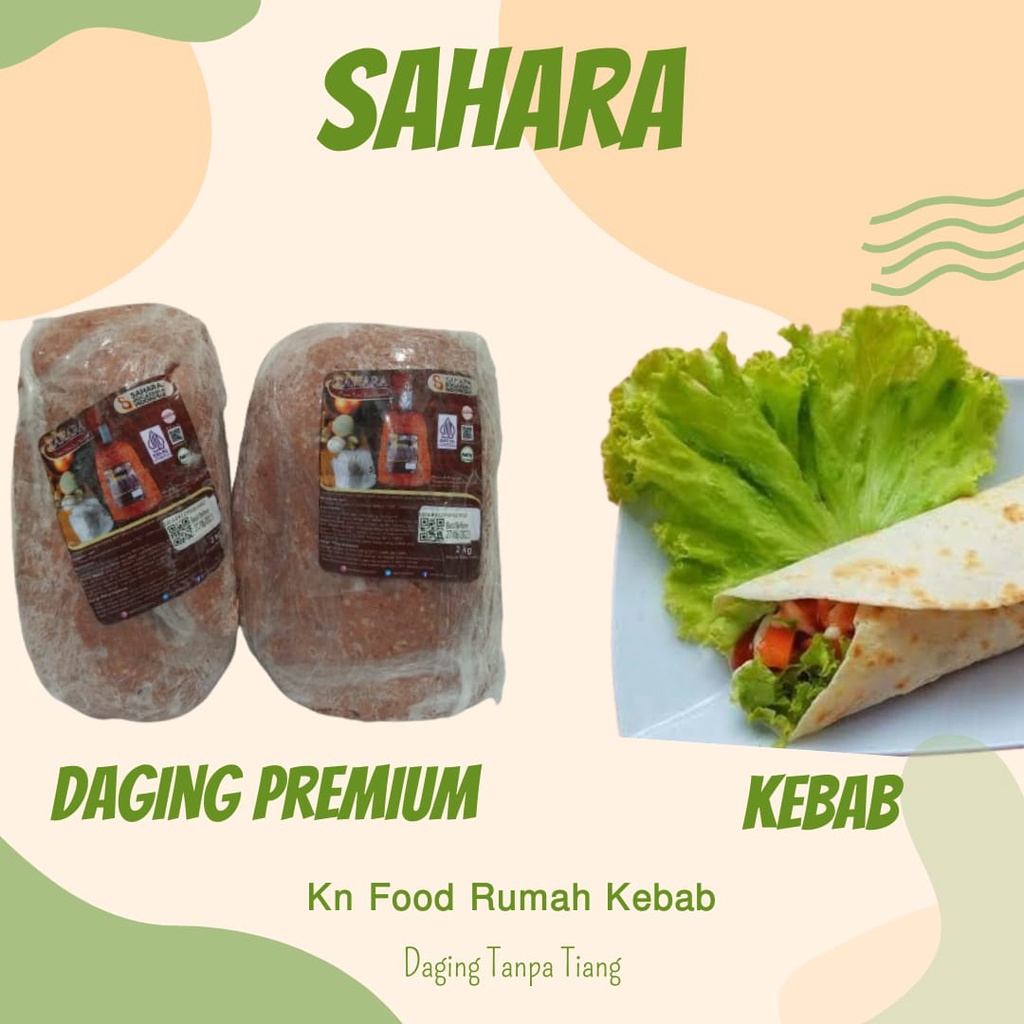 

Daging Kebab Sahara Non tiang Premium 2kg Daging kebab sahara premium tanpa tiang 2kg