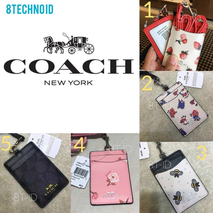 

Coach Signature Lanyard Id Card Holder Original Star Seller