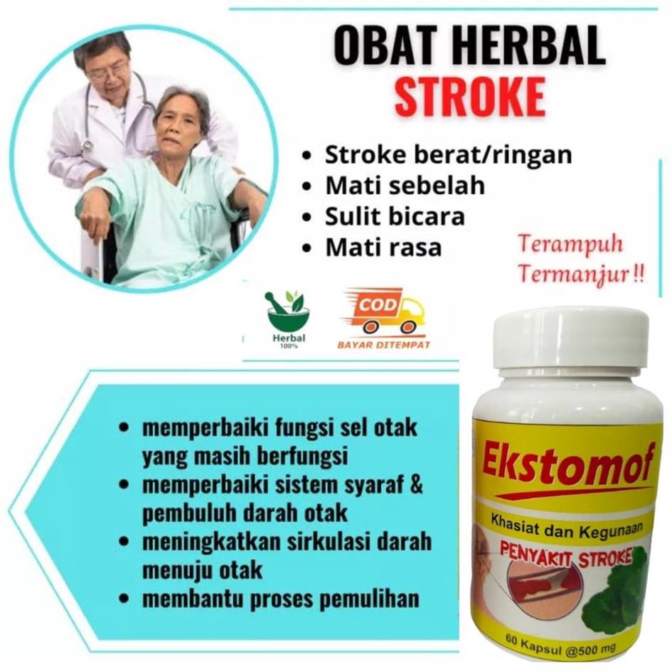 Ekstomof Obat Stroke - Kebas - Sering Kesemutan Gejala Stroke