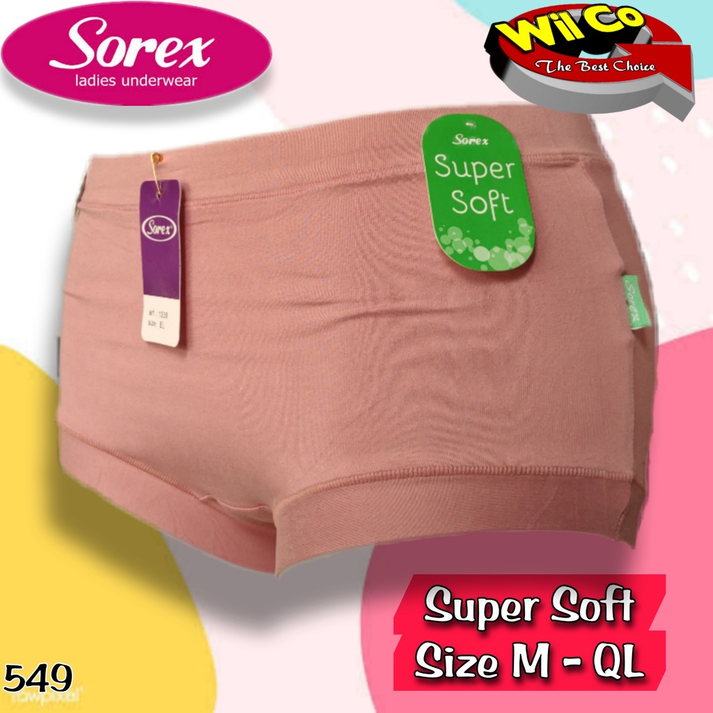 K549S - (HARGA PER 6 PCS) CELANA DALAM WANITA PAKAIAN WANITA PAKAIAN DALAM SOREX SIZE M  - XXL MULTYCOLLOR