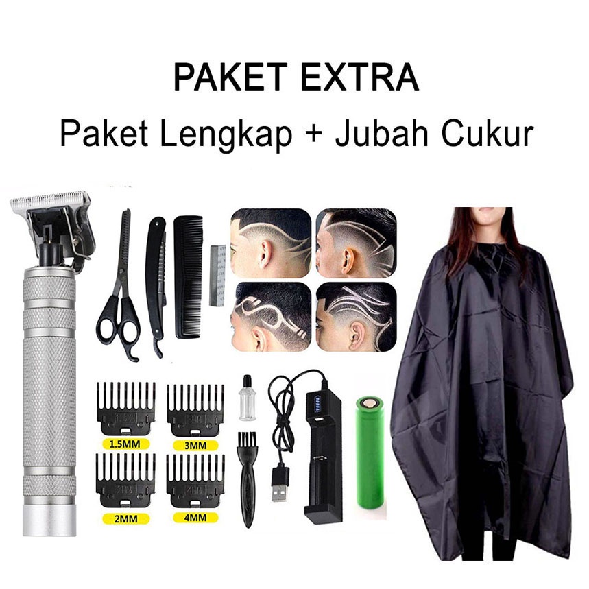 ZILLO Alat Cukur Rambut CAS Multifungsi Charger Mesin Pencukur Rambut Set Baterai Profesional Hair Clippers Zero Gap Outliner