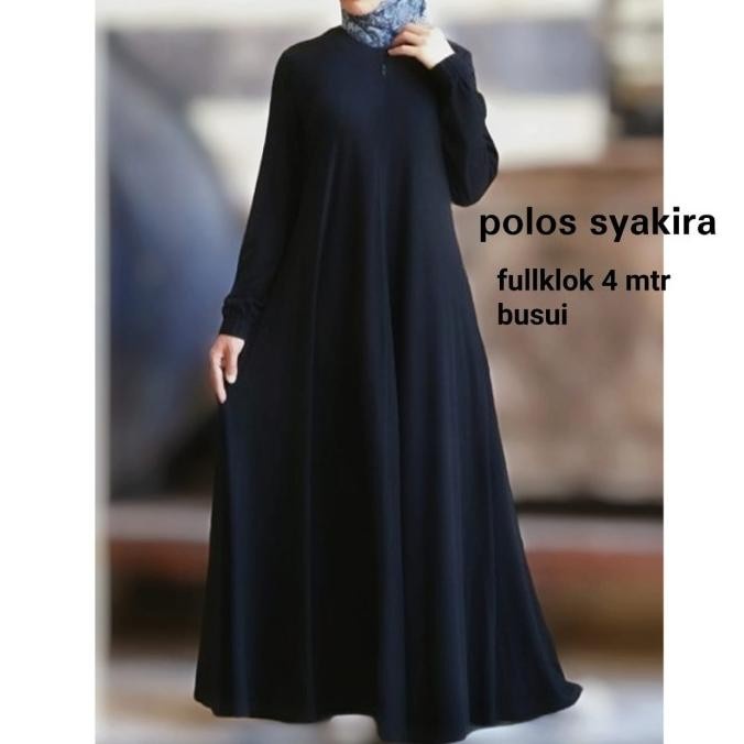 Gamis Abaya Turkey Hitam Bordir Gamis Arab Jetblack Busana Wanita Muslim - S(Q3S1) Gamis Abaya Turki
