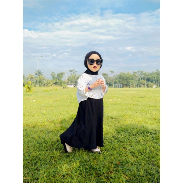 VINS Stacy Crop Top Outer Blouse Crincle Airflow Couple Ibu dan Anak