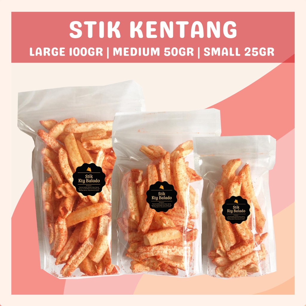 [DELISH SNACKS] Stik Kentang Asin (Grosir) 250gr / Snack Cemilan Kilo Kiloan / Camilan Asin Gurih