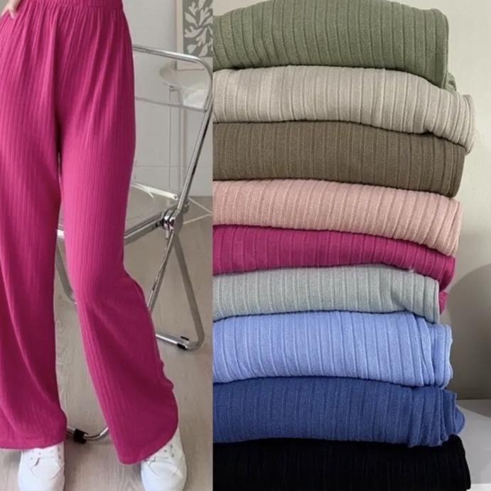➸ Dicqstore~Celana Kulot Knit Kiyora Premium Long Pants ✭
