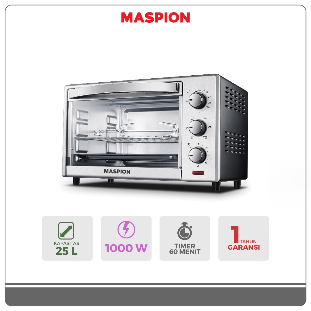 Oven MASPION 25 liter. Tungku pemanggang Oven toaster. MOT-2502BS ORI