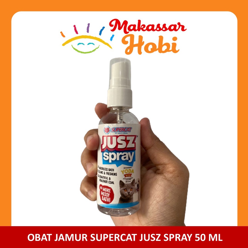 Obat Jamur Luka Kutu Scabies Kucing Anjing JUSZ SPRAY Supercat 50ml