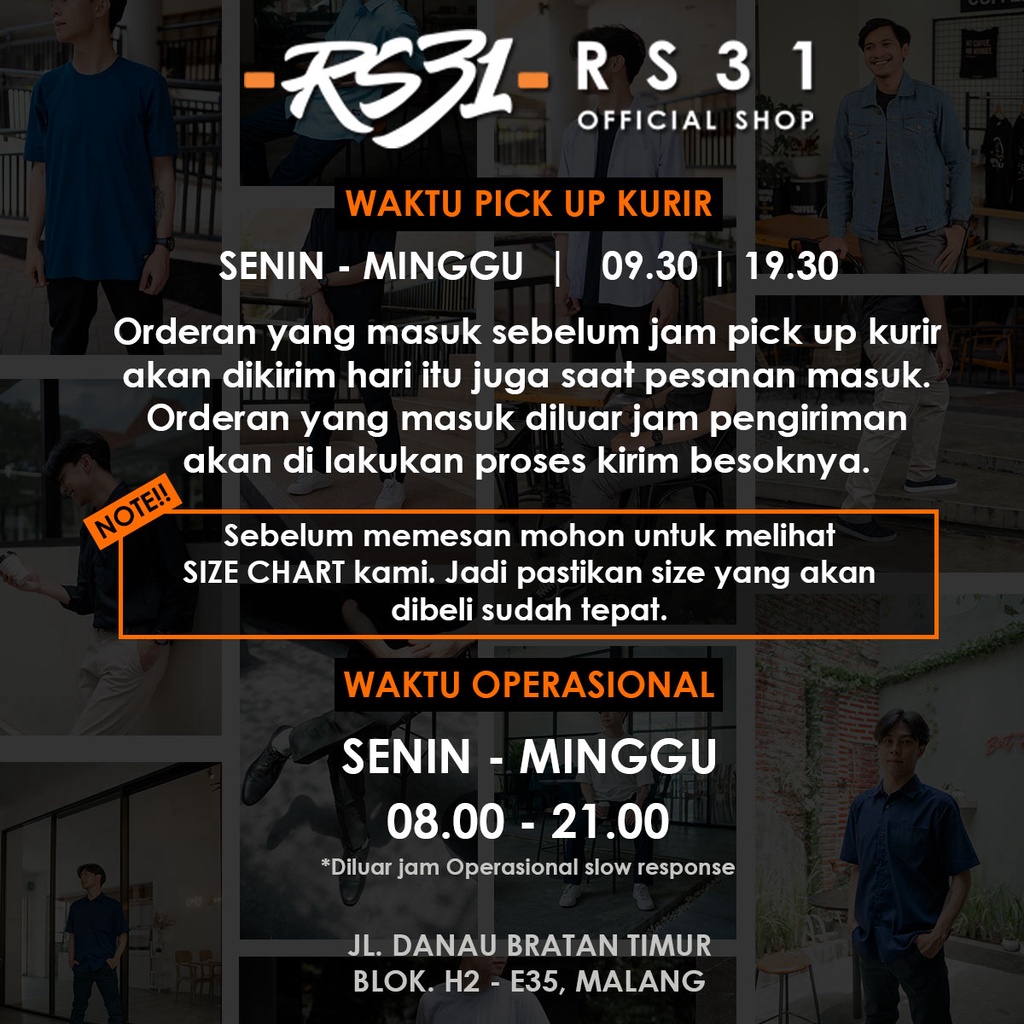 RS31 Baju Kemeja Michigan Shirt Black Basic Cowok Jumbo - Kemeja Polo Pria Dailywear Lengan Pendek Santai Warna Hitam Super Big Size, Kemeja Lebaran