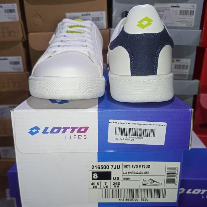 Lotto 1973 Evo V 216500-7JU Sepatu Sneaker Pria ORIGINAL