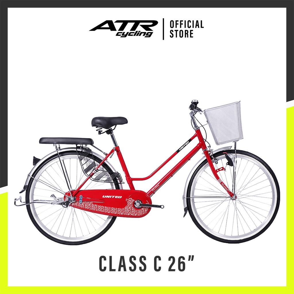 Sepeda Keranjang Urban City Bike UNITED CLASS C 26 (21.1) - Red