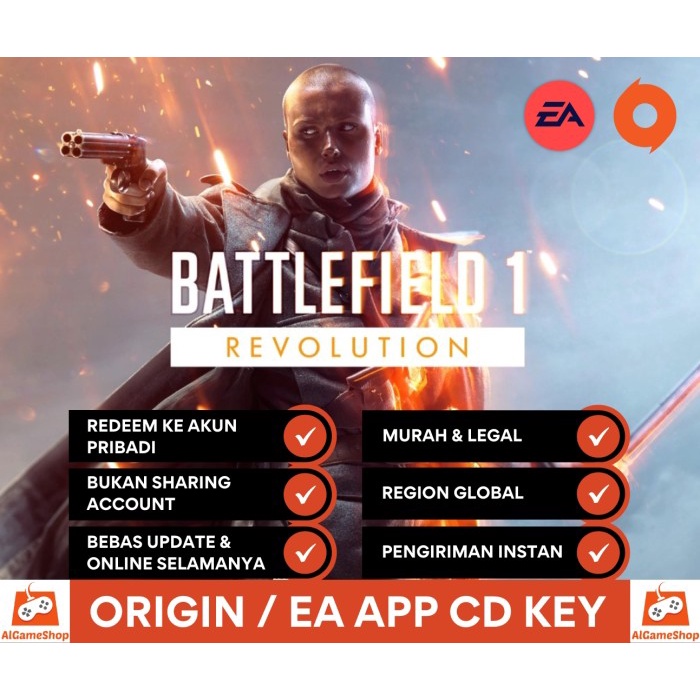 Battlefield 1: Revolution Original PC Games Origin / EA App