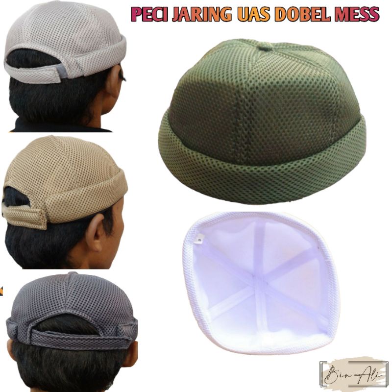 Peci Mikihat||Songkok UAS Jaring Spon Dobel Mess||Peci Kopiah Jaring Uas