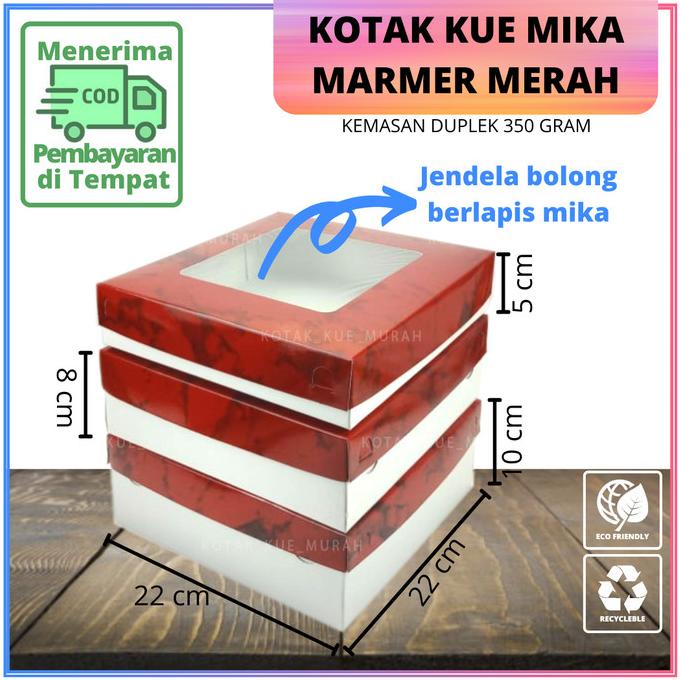 

Kotak Lapis Legit / Box Serbaguna / Dus Kue Donut Bolu 22 x 22 cm