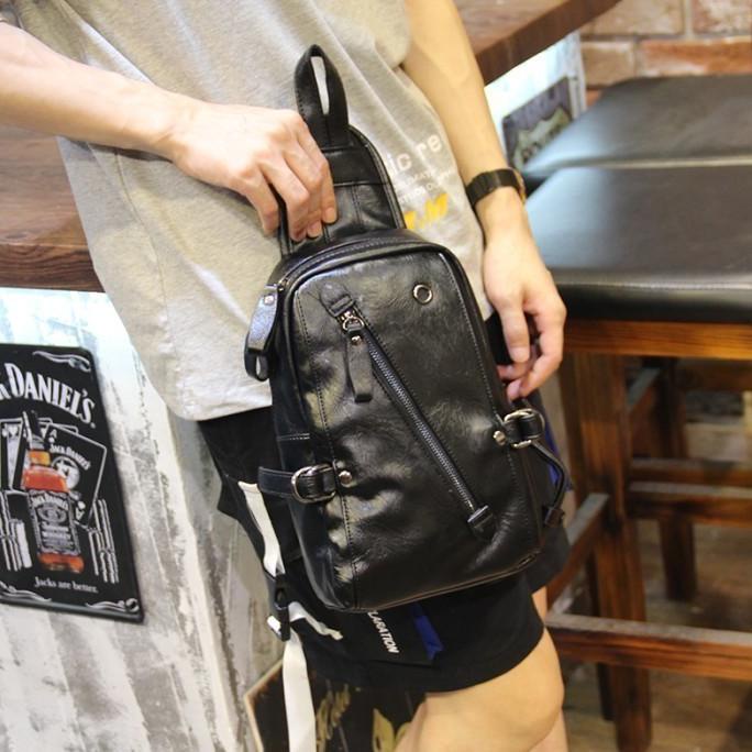 Tas Selempang Kulit Pria Korea - RAIDEN-