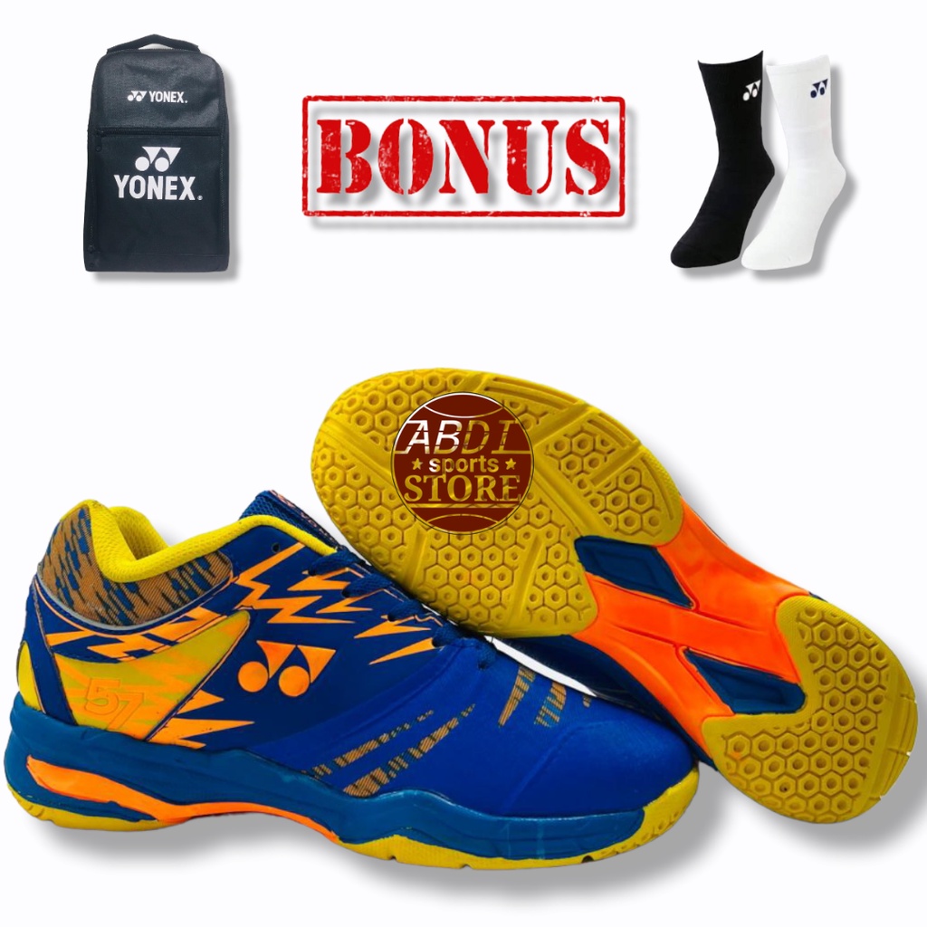 Sepatu Bulutangkis Yonex 57 Pria Karet Terlaris/ Sepatu Badminton Yonex 57 Pria Termurah