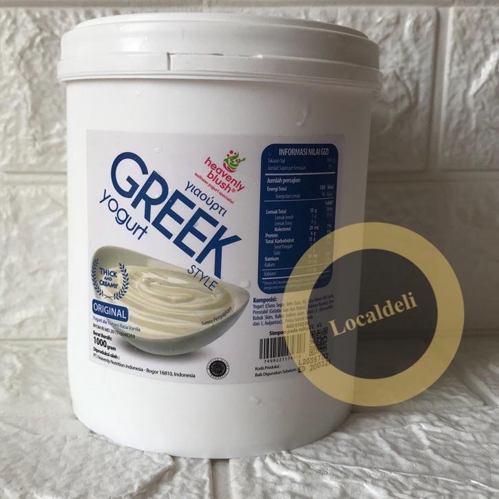 

☎ HEAVENLY BLUSH GREEK PLAIN YOGHURT/ GREEK PLAIN YOGURT/ GREEK YOGHURT ORIGINAL 1 KG ♂