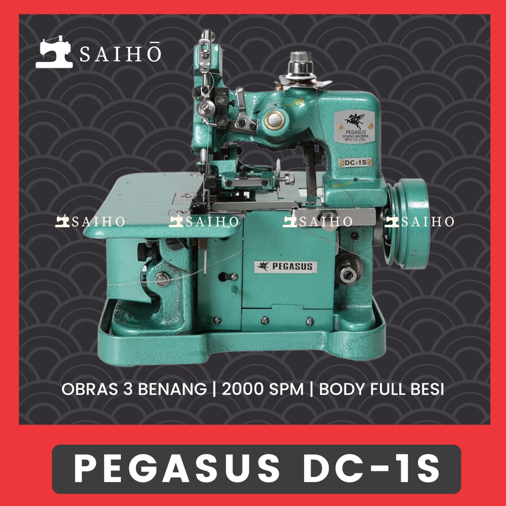 [PEGASUS] Mesin Obras Kecil Pegasus DC-1S dengan Dinamo