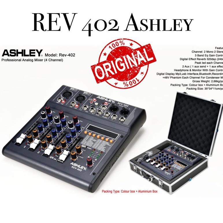 MIXER ASHLEY REV 402 ORIGINAL BLUETOOTH 4 CHANNEL ASHLEY REV402 .