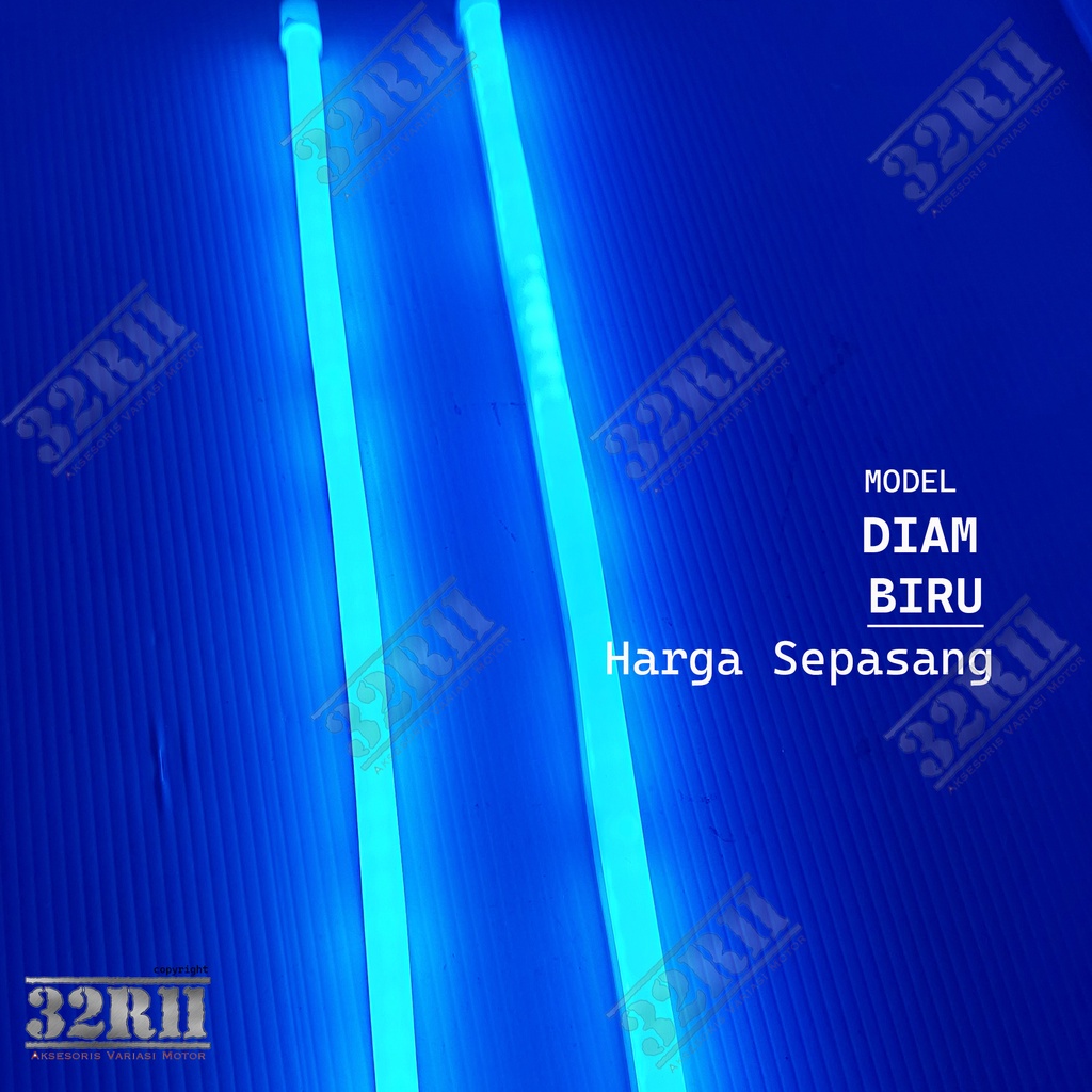 Lampu alis running 2 mode Led DRL flexible 30cm bisa motor mobil anti air HARGA SEPASANG