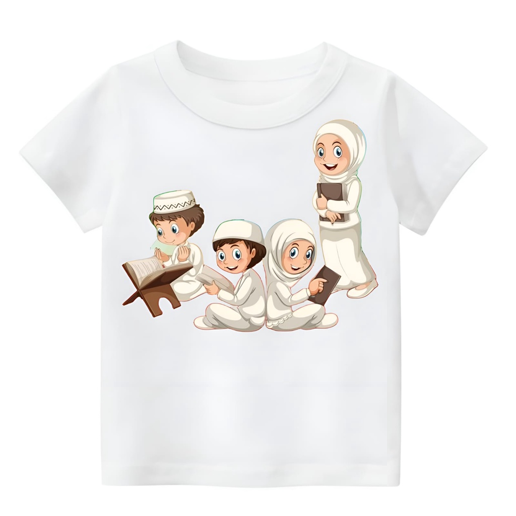 Hzl_outfit Kaos Anak Laki Dan Perempuan Nuzulul Quran/Kaos Atasan Anak Anak M,L,XL