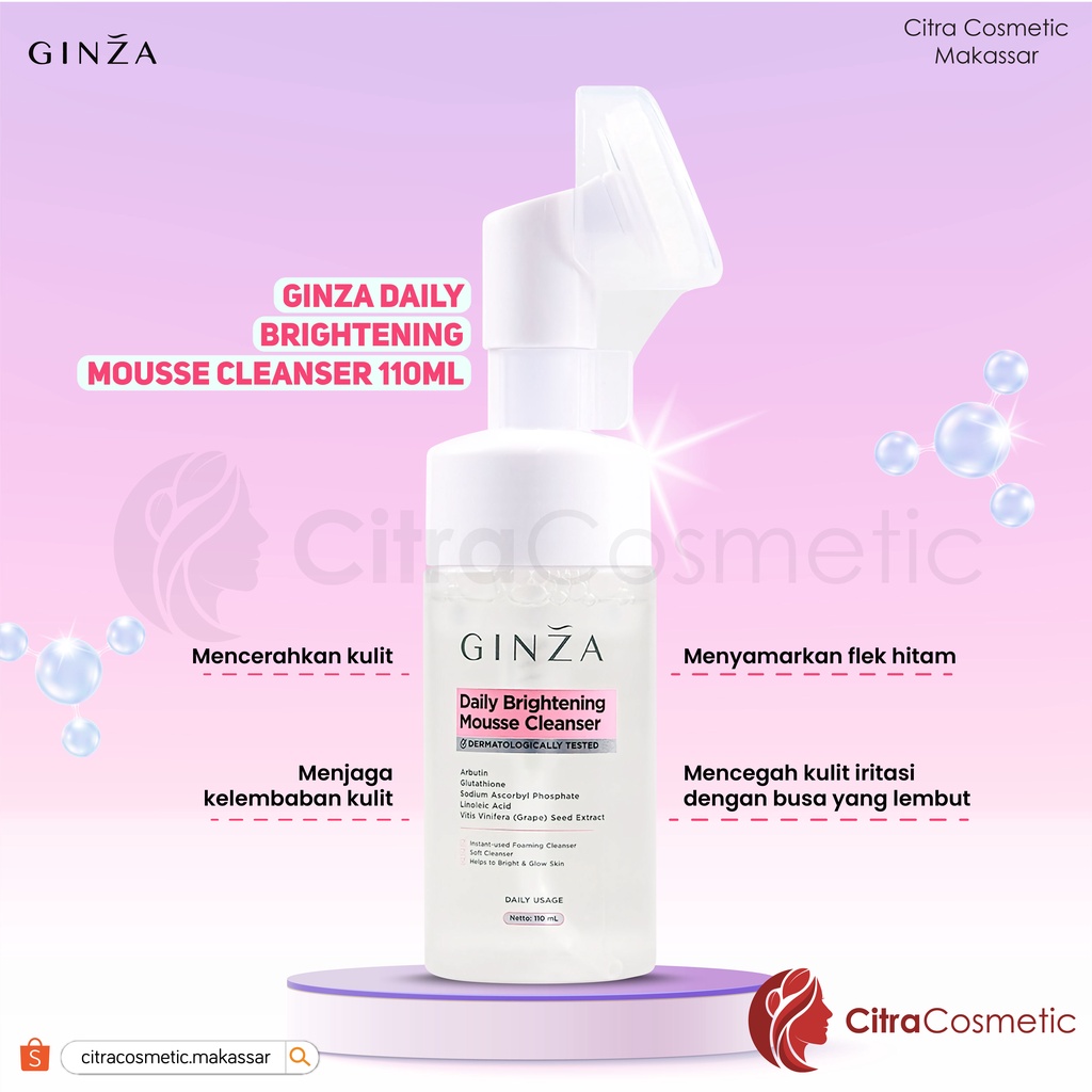 Ginza Mousse Cleanser 110ml Series | Advanced Hyaluronic | Acne Care | Brightening | PHA Gentle Exfoliating