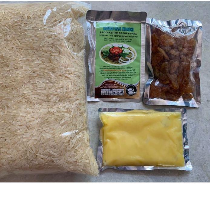 

► MURAH ' PAKET BERAS BASMATI, BUMBU, MINYAK SAMIN & KISMIS, bisa buat 12-14 porsi ★