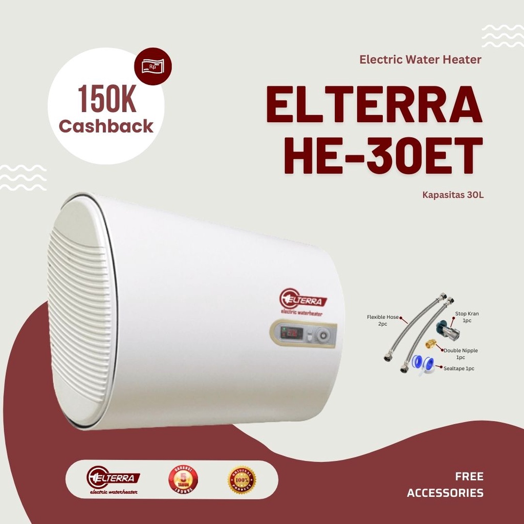 Elterra Bukan ARISTON ET 30 Liter Water Heater Listrik yang Ramah Lingkungan