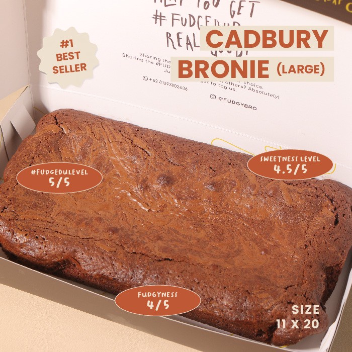 

Fudgybro Cadbury Brownies Large Size