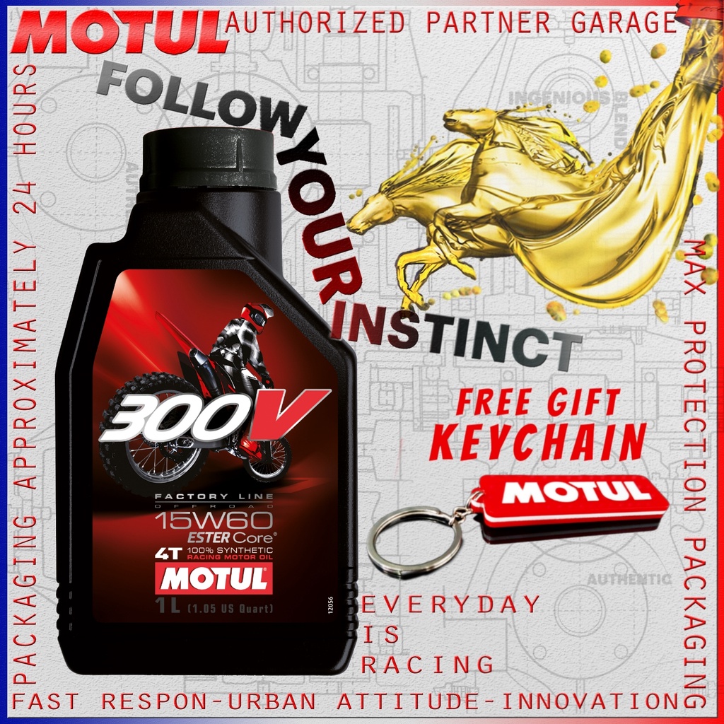 MOTUL 300V FACTORY LINE OFF ROAD 1L 15W60 OLI MOTOR IMPORT ORIGINAL MADE IN FRANCE