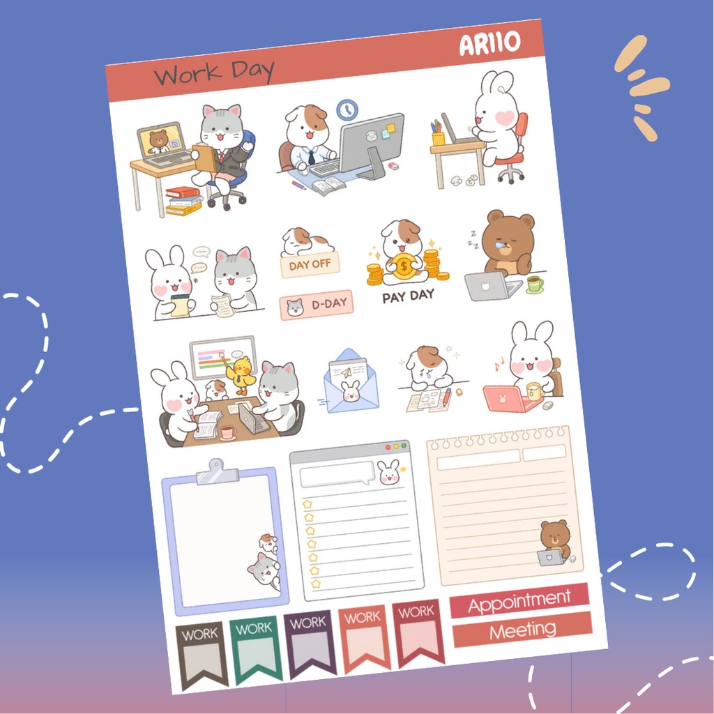 

[DOKI] Stiker Dekorasi Lucu / Sticker Journal / Stiker Aesthetic Memo Sticky Notes Journal Scrapbook Planner - AR110