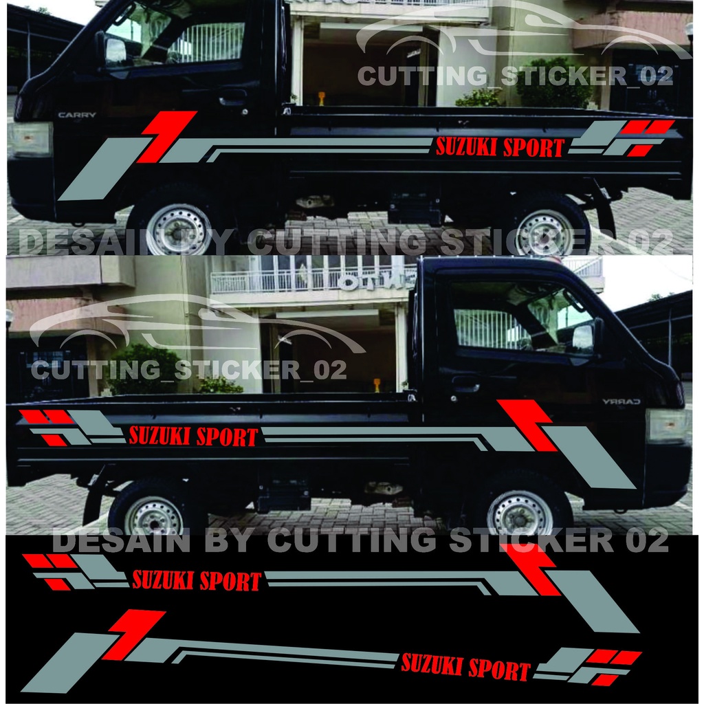 Stiker pickup suzuki new carry cutting sticker mobil suzuki new carry custom