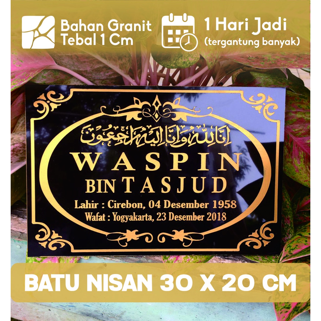 BATU NISAN GRANIT 30X20 CM