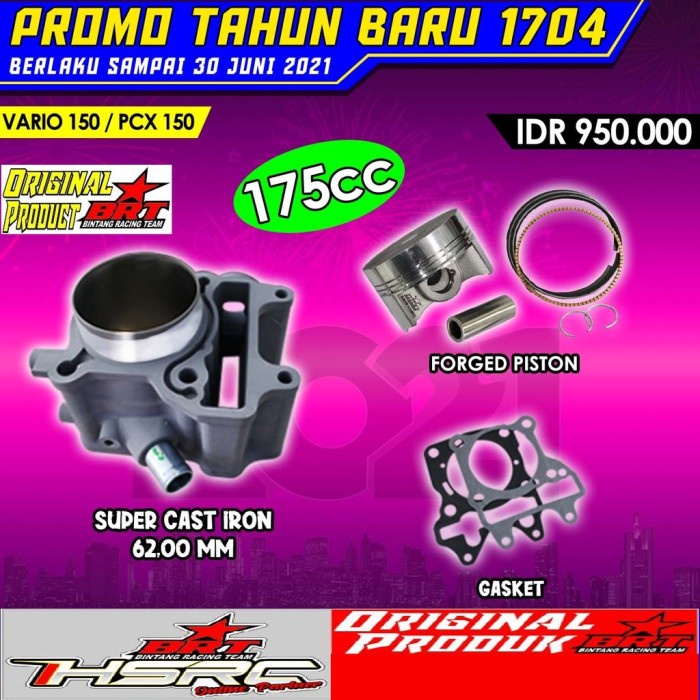 Promo Paket Bore Up Brt Block Cylinder Racing Honda Vario 125 150 New