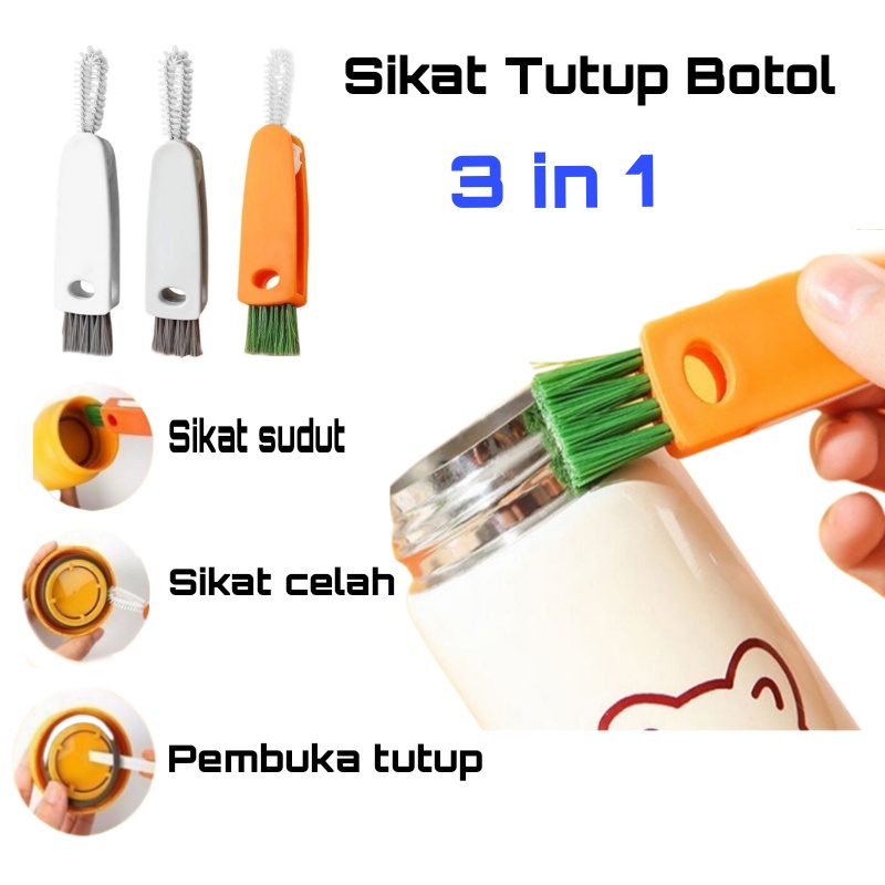 Sikat Pembersih Botol 3in1 / Sikat Pembersih Dot / Sikat Pembersih Sela-sela