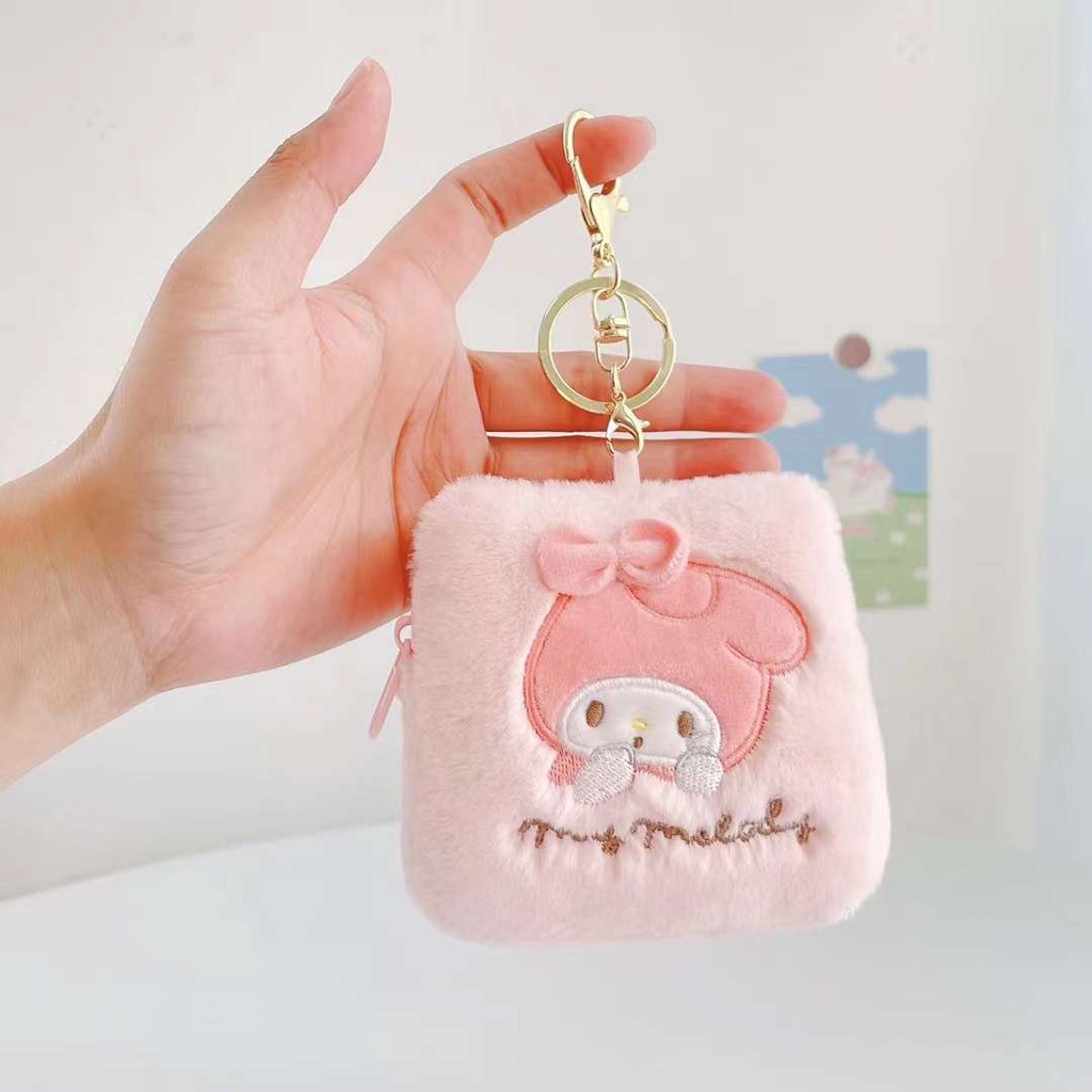 Dompet Koin Boneka Cartoon  square Bahan Plush