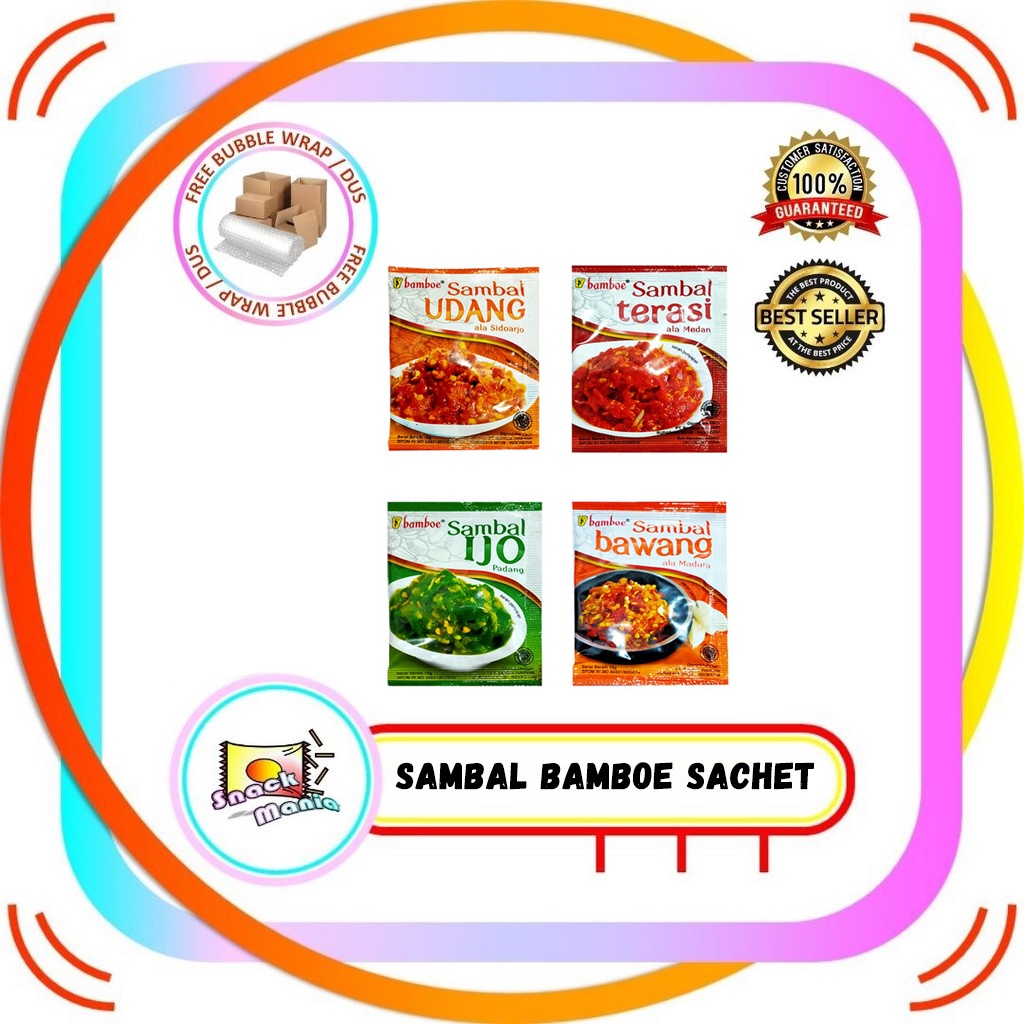 

Bamboe Sambal Khas Nusantara Sachet 15 gr Ijo Udang Bawang Terasi