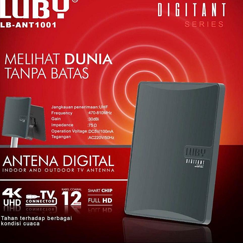 ✫ Antena Digital Luby LB-ANT1001 / Antena Indoor Outdoor Untuk STB Set Top Box TV Digital ❊