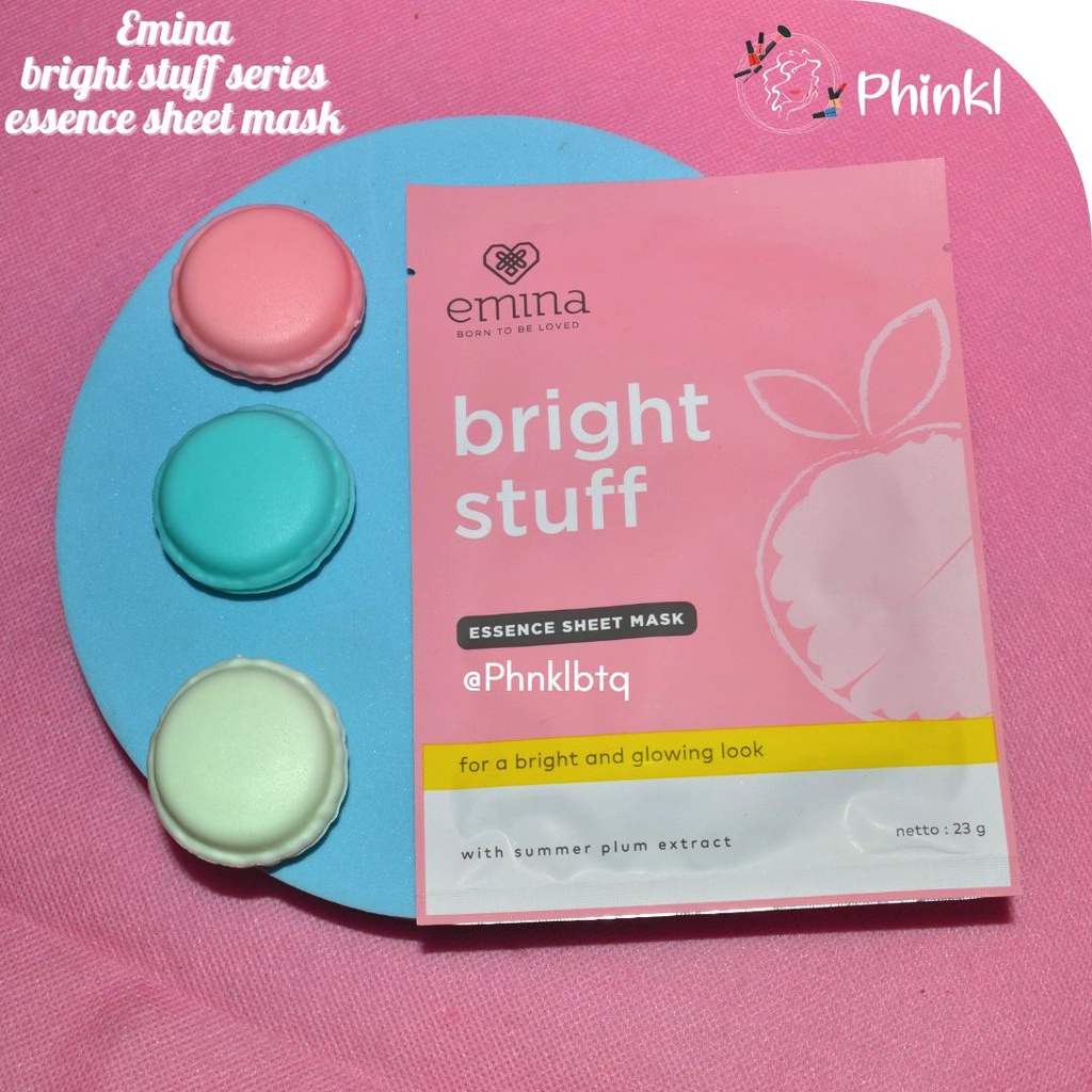 `ღ´ PHINKL `ღ´ ╰☆☆ 𝔢мιℕά ☆☆╮  Emina bright stuff face sheet mask pemutih wajah cocok untuk remaja