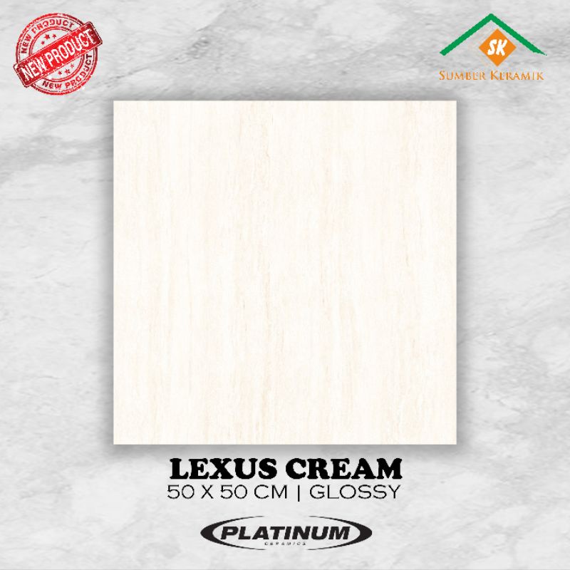 Keramik lantai 50x50 Lexus cream / Platinum / kw-1 / glossy