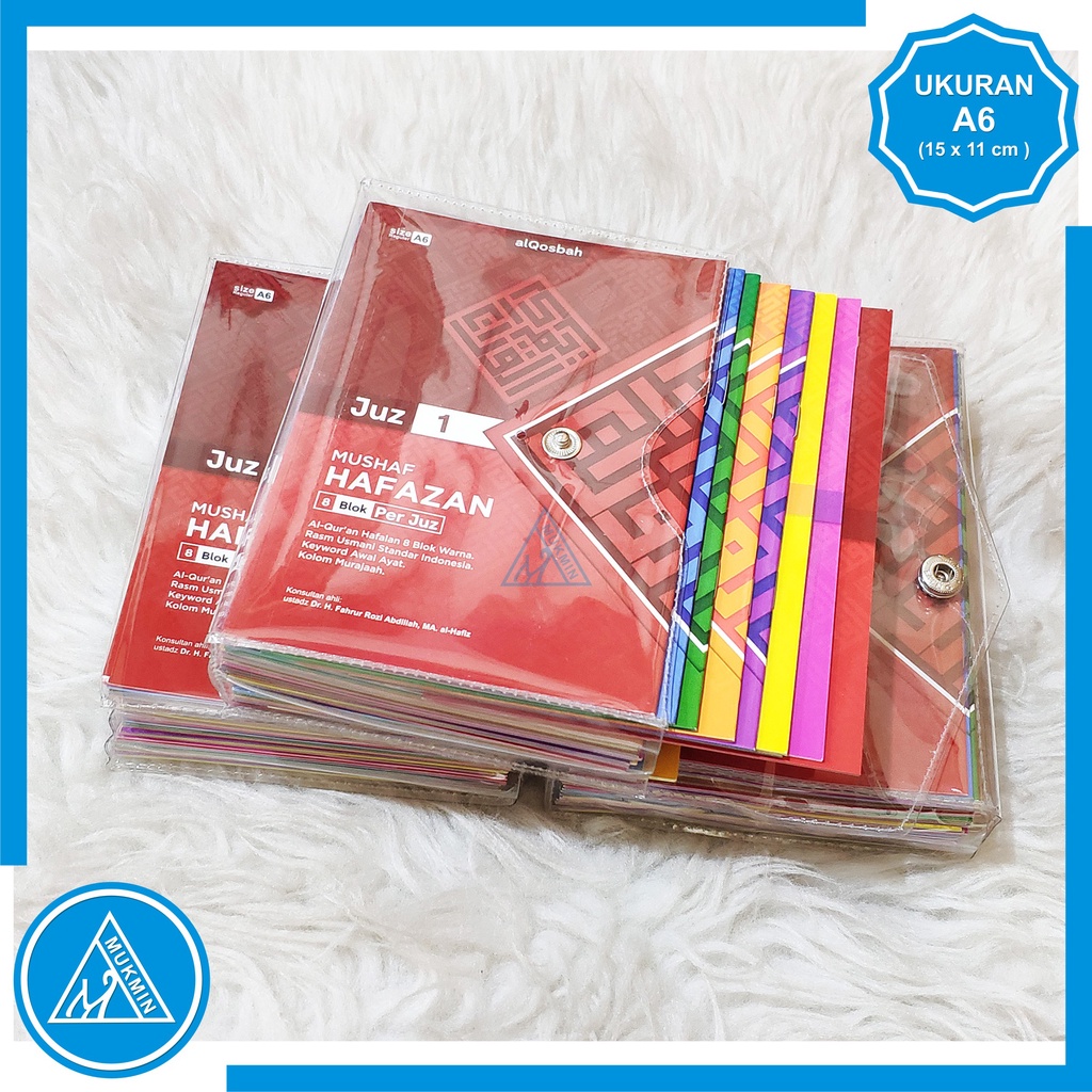 Alquran hafazan per juz size A6 hafalan 8 blok warna Rasm Utsmani