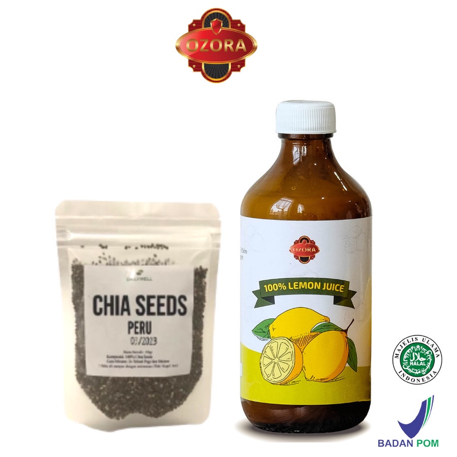 

Bundling 1 Ozora Lemon Juice + 1 Chiaseeds [detox tubuh]