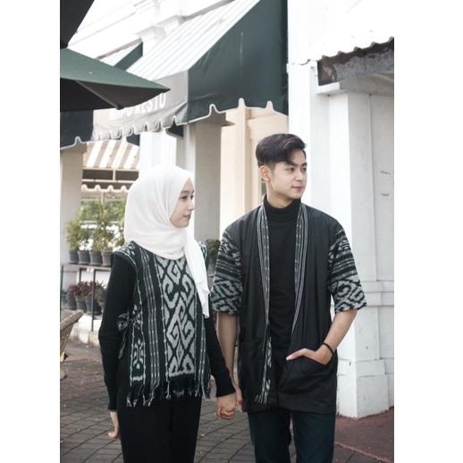 SALE COUPLE TENUN TORA VEST TENUN IKAT ASLI OUTER SONGKET BATIK KAMPUS CARDIGAN TENUN KIMONO TENUN B